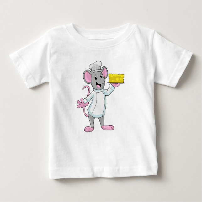 Camiseta De Bebé Ratón cocinado con queso (Anverso)