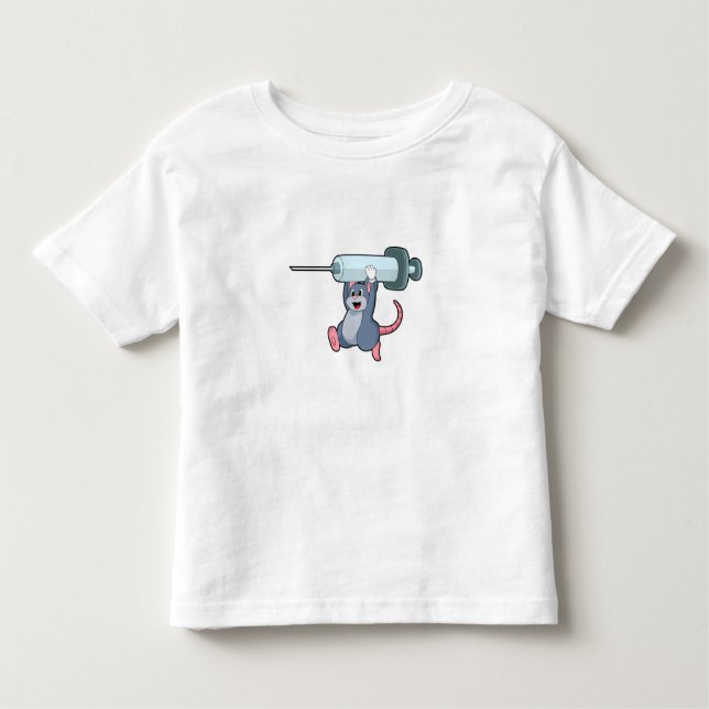 Camiseta De Bebé Ratón como enfermera con jeringas.PNG (Anverso)