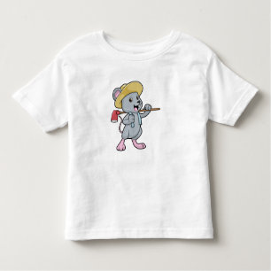 Camiseta De Bebé Ratón como granjero con hacha y Gorra