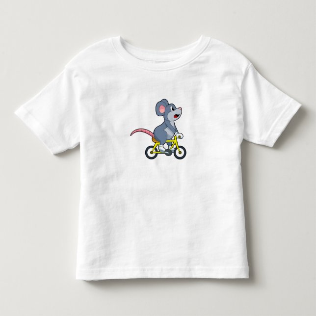 Camiseta De Bebé Ratón con bicicleta (Anverso)