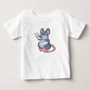 Camiseta De Bebé Ratón con café