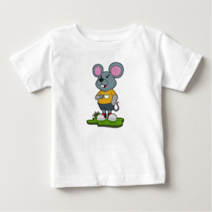 Camiseta De Bebé Ratón con taza de café