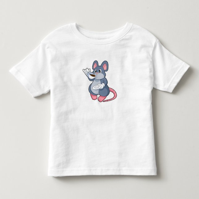 Camiseta De Bebé Ratón con Taza de Café (Anverso)