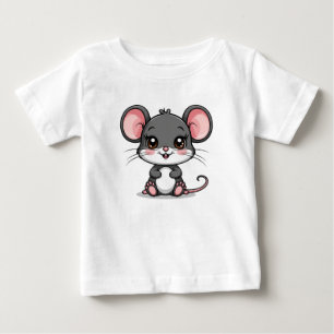 Camiseta De Bebé Ratón de dibujos animados adorable con orejas gran