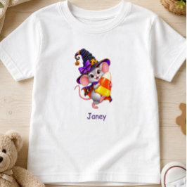 Camiseta De Bebé Ratón de Halloween con maíz dulce personalizado