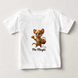 Camiseta De Bebé Ratón del bosque lindo con tartas