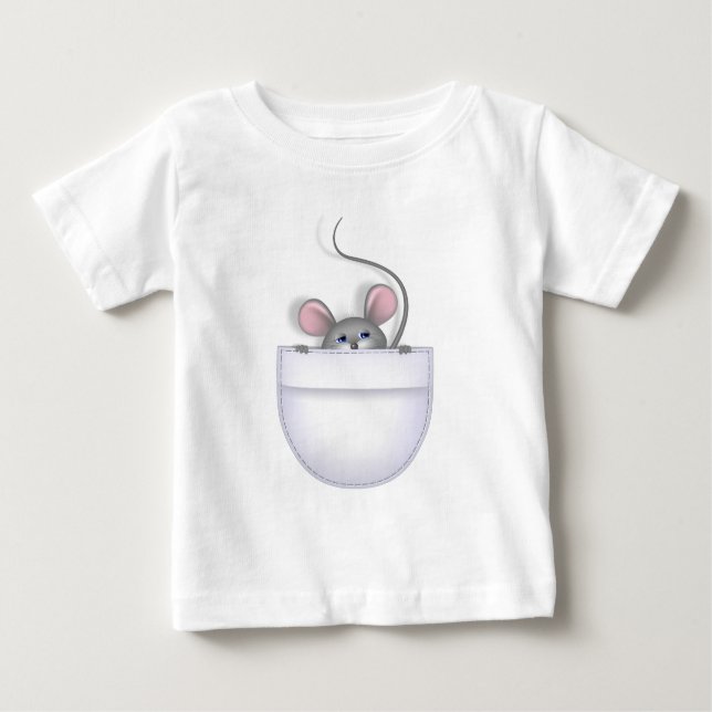 Camiseta De Bebé Ratón en bolsillo (Anverso)