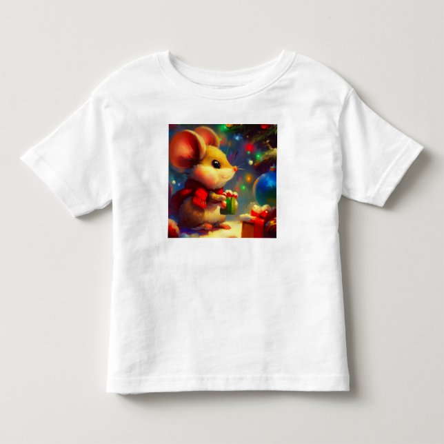 Camiseta De Bebé Ratón navidad 2 (Anverso)