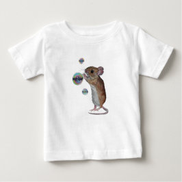 Camiseta De Bebé Ratón neutral de género y burbujas