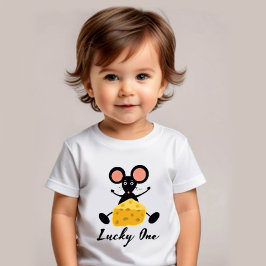 Camiseta De Bebé Ratón pequeño con queso