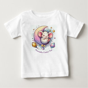 Camiseta De Bebé Ratón personalizado y personalizado durmiendo en m