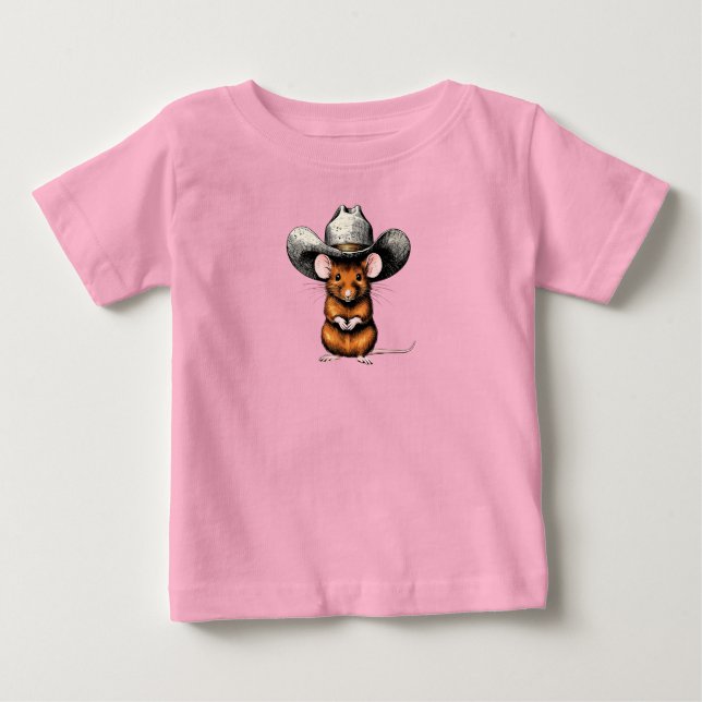 Camiseta De Bebé Ratón Vaquero, Ratón de Campo (Anverso)