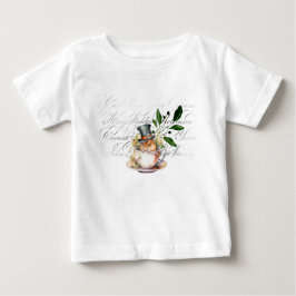 Camiseta De Bebé Ratón victoriano en taza de té