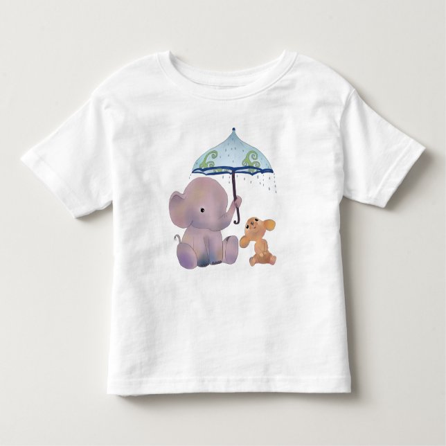 Camiseta De Bebé Ratón y elefante (Anverso)