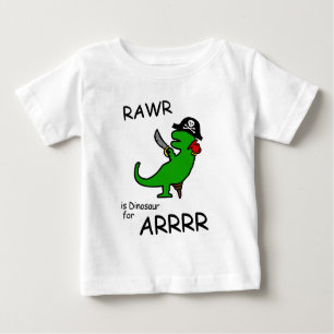 Camiseta De Bebé RAWR es dinosaurio para ARRR (el dinosaurio del