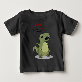 Camiseta De Bebé Rawr significa que te amo en Dinosaurio
