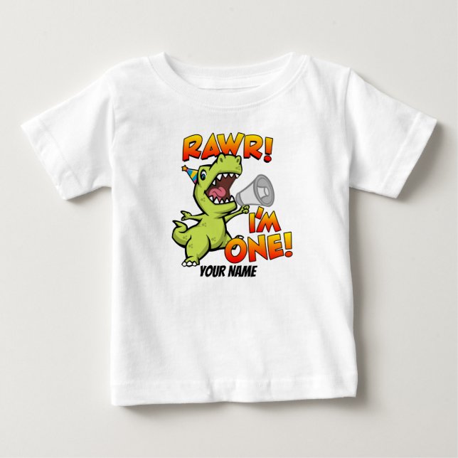 Camiseta De Bebé Rawr Soy Un Dinosaurio (Anverso)
