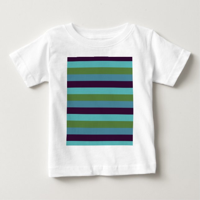 Camiseta De Bebé Rayas de armonía costera (Anverso)