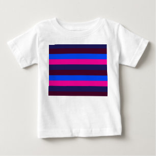 Camiseta De Bebé Rayas de neón de medianoche