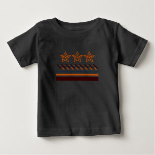 Camiseta De Bebé Rayas de tres estrellas para bebé de verano