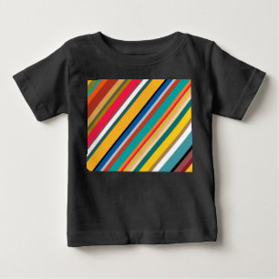 Camiseta De Bebé Rayas modernas de mediados del siglo