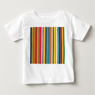 Camiseta De Bebé Rayas modernas de mediados del siglo