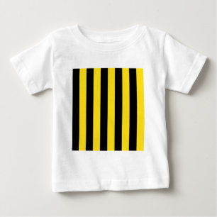 Camiseta De Bebé Rayas - negras y amarillo de oro