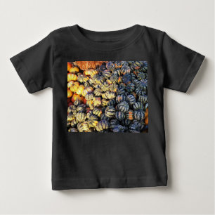 Camiseta De Bebé Rayas y Calabazas 