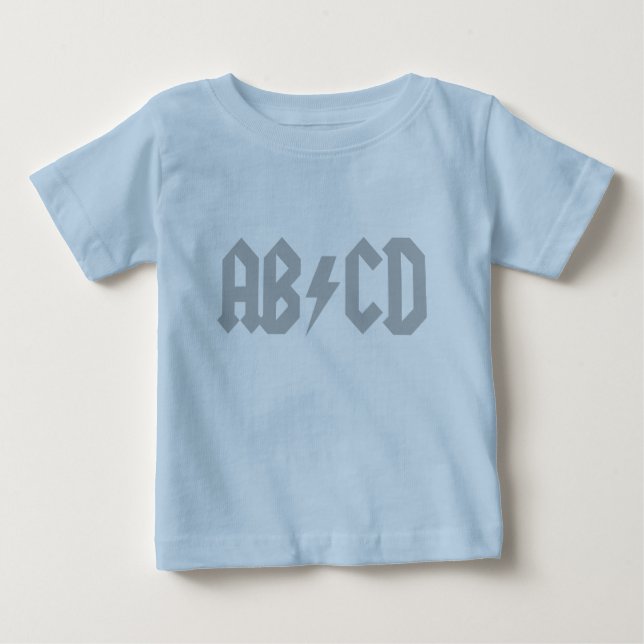 Camiseta De Bebé Rayo de ABCD (Anverso)
