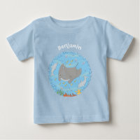 Rayo de manta y burbujas ilustracion personalizado