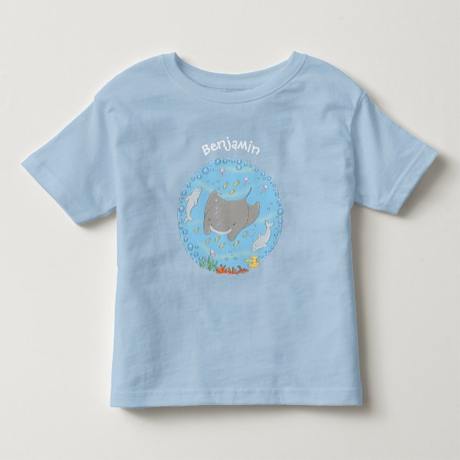 Camiseta De Bebé Rayo de manta y burbujas ilustracion personalizado (Anverso)