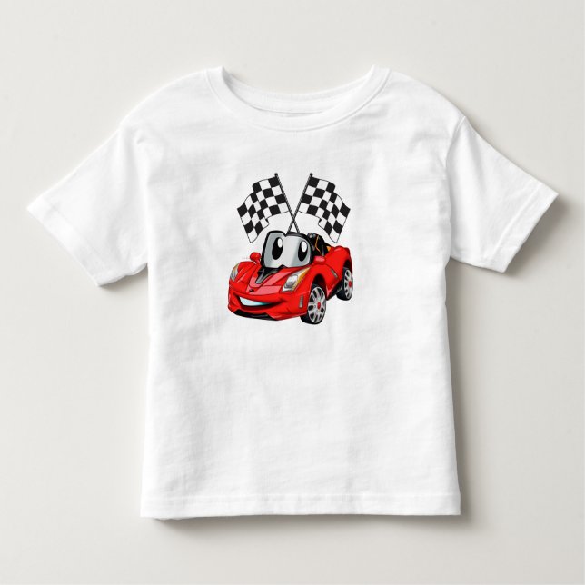 Camiseta De Bebé Raza de la bandera del personalizado de coche rápi (Anverso)