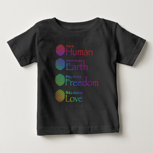 Camiseta De Bebé Raza: Lugar de nacimiento humano: Política de la T (Anverso)