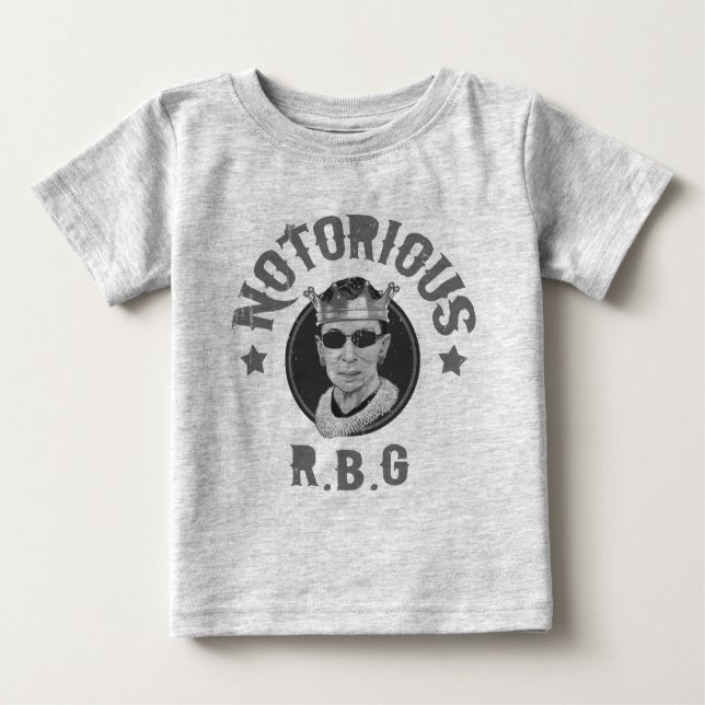 Camiseta De Bebé RBG notorio III - bw (Anverso)