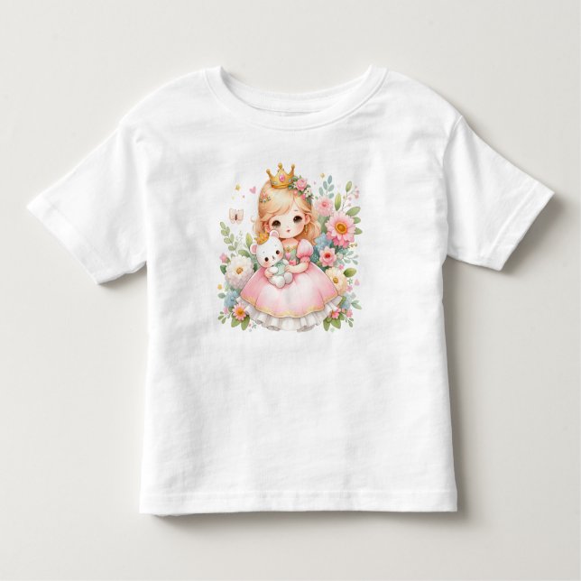 Camiseta De Bebé Real Cuerda - Princesa y Oso (Anverso)