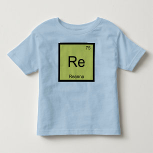 Camiseta De Bebé Reanna Nombre Elemento Químico Tabla Periódica
