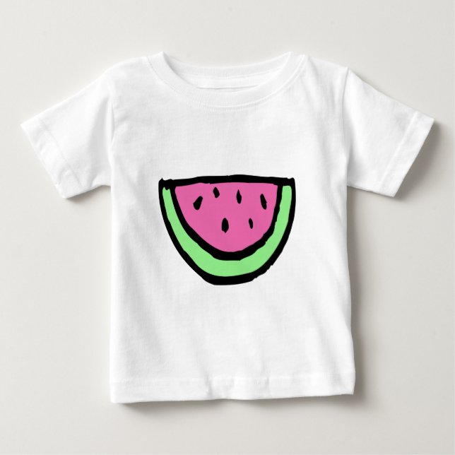 Camiseta De Bebé Rebanada de sandía (Anverso)