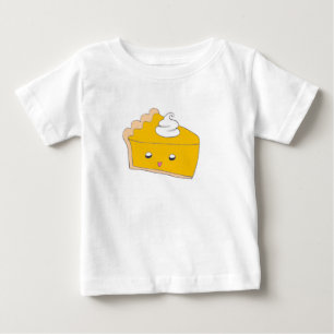 Camiseta De Bebé Rebanada linda del pastel de calabaza