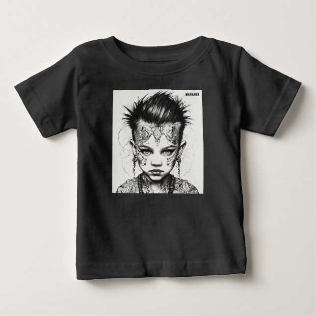 Camiseta De Bebé "Rebelde de tinta: Diseños de tatuaje de Punk Mini (Anverso)