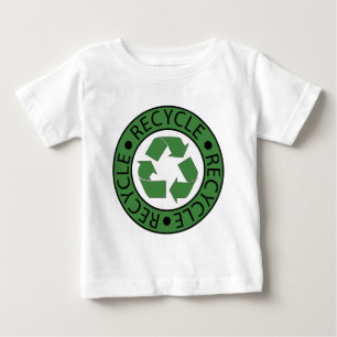 Camiseta De Bebé Recicle las letras verdes del logotipo BK