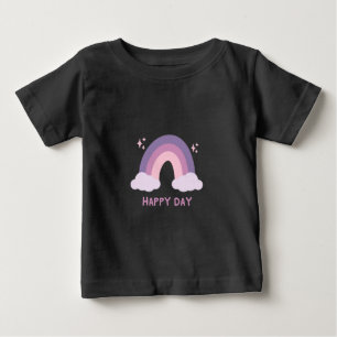 Camiseta De Bebé recién nacido bebé arco iris dulce días felices de