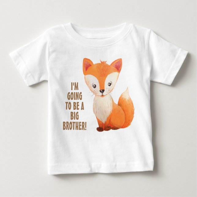 Camiseta De Bebé Recién nacido Big Brother Little Fox Toddler Tshir (Anverso)