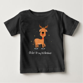 Camiseta De Bebé Recién nacido primer navidad interno
