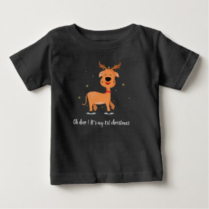 Camiseta De Bebé Recién nacido primer navidad interno