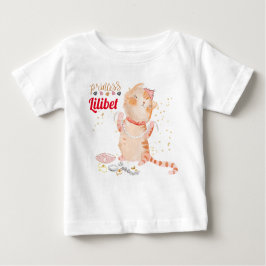 Camiseta De Bebé Recién nacido Princesa Lilibet Cute Kitten Nombrad