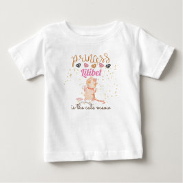 Camiseta De Bebé Recién nacido Princesa Lilibet Cute Kitten Nombrad