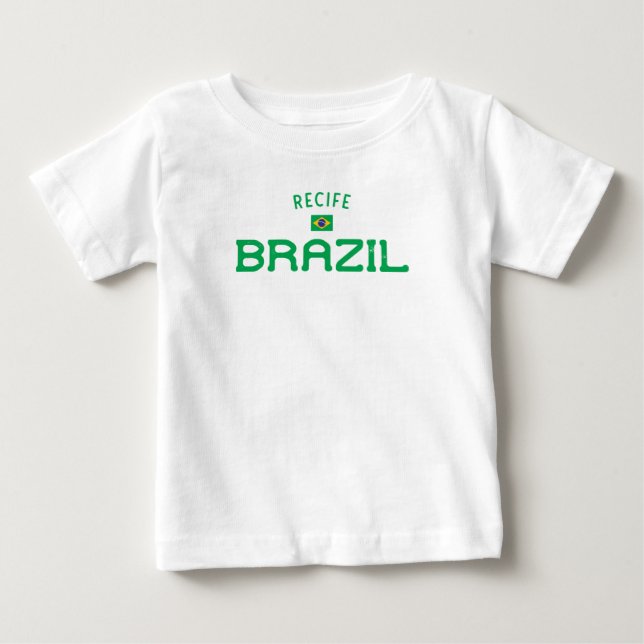 Camiseta De Bebé Recife Brasil angustiado (Anverso)