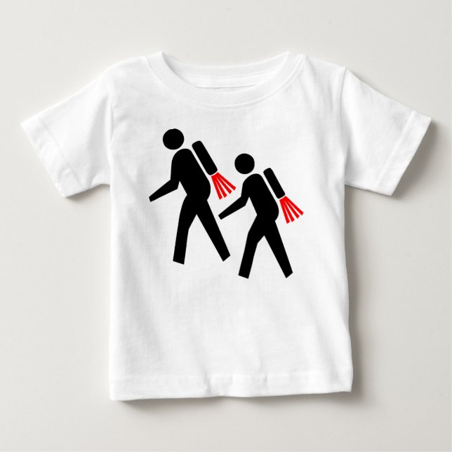 Camiseta De Bebé Recorridos de Jet Pack del futuro (Anverso)