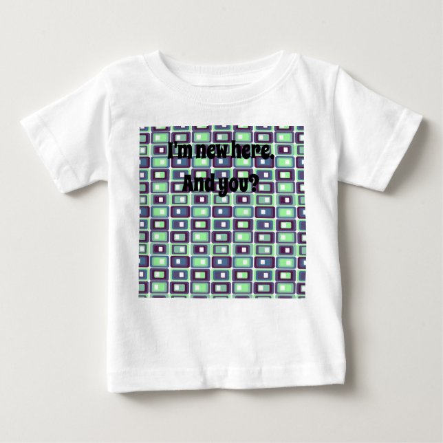 Camiseta De Bebé Rectángulos apilados (Anverso)