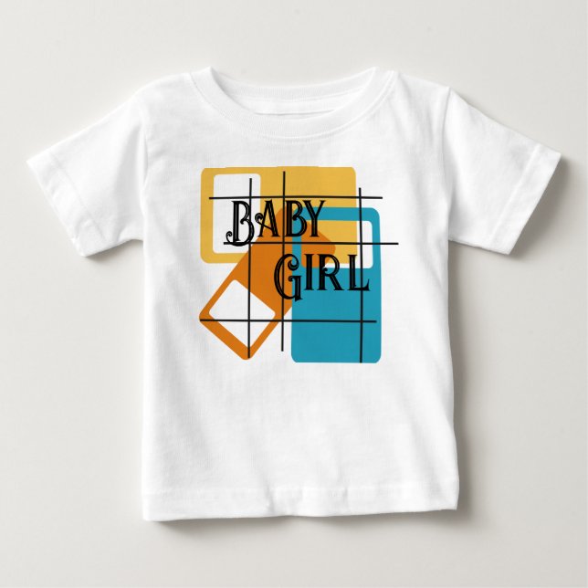 Camiseta De Bebé Rectángulos de cuadrícula (Anverso)